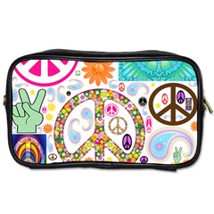 Peace Collage Travel Toiletry Bag (one Side)