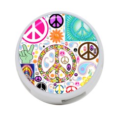 Peace Collage 4-port Usb Hub (one Side)