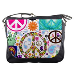 Peace Collage Messenger Bag