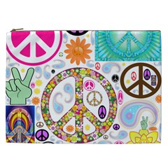 Peace Collage Cosmetic Bag (xxl) by StuffOrSomething