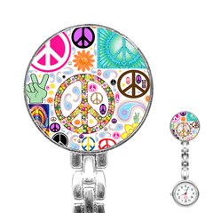 Peace Collage Stainless Steel Nurses Watch