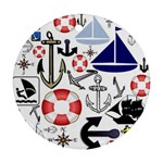 Nautical Collage Round Ornament Front