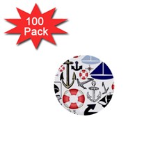 Nautical Collage 1  Mini Button (100 Pack)