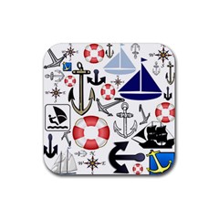 Nautical Collage Drink Coaster (square)