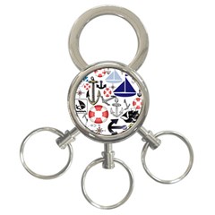 Nautical Collage 3-ring Key Chain by StuffOrSomething