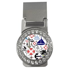 Nautical Collage Money Clip (cz) by StuffOrSomething