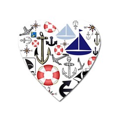 Nautical Collage Magnet (heart)