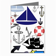 Nautical Collage Greeting Card by StuffOrSomething