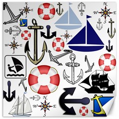 Nautical Collage Canvas 20  X 20  (unframed)