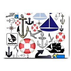 Nautical Collage Large Door Mat by StuffOrSomething