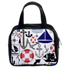 Nautical Collage Classic Handbag (two Sides) by StuffOrSomething