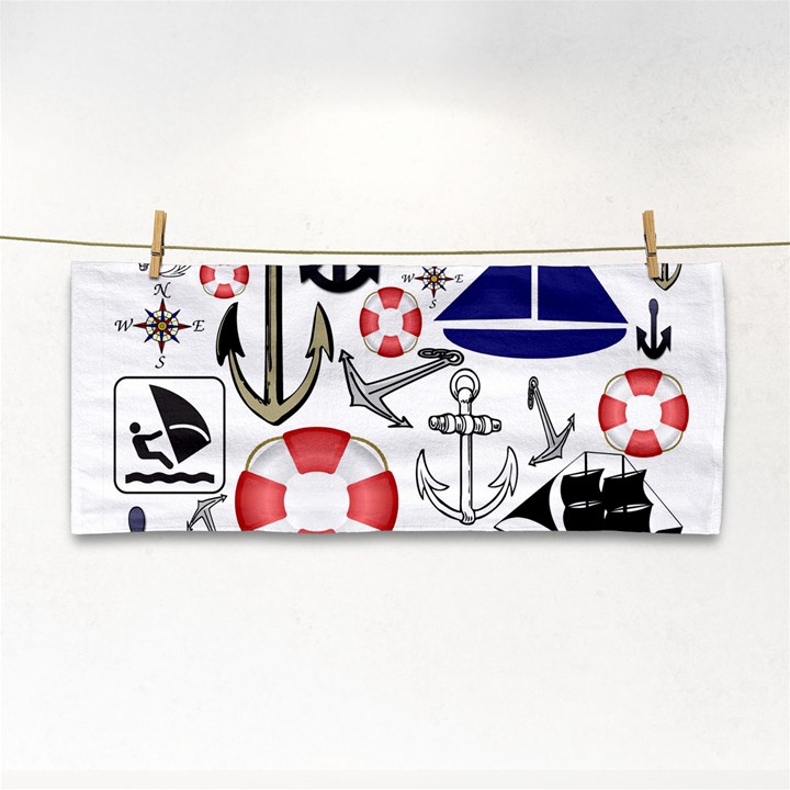 Nautical Collage Hand Towel