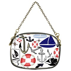 Nautical Collage Chain Purse (one Side)