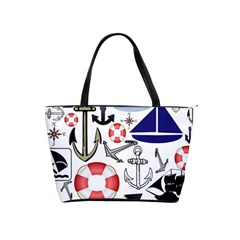 Nautical Collage Large Shoulder Bag