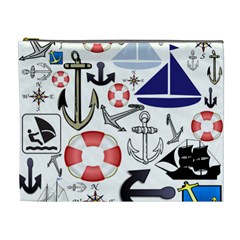 Nautical Collage Cosmetic Bag (xl)