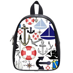 Nautical Collage School Bag (small)