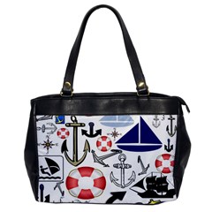 Nautical Collage Oversize Office Handbag (one Side) by StuffOrSomething