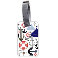 Nautical Collage Luggage Tag (one Side)