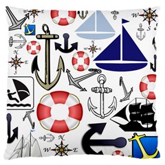 Nautical Collage Large Cushion Case (single Sided) 