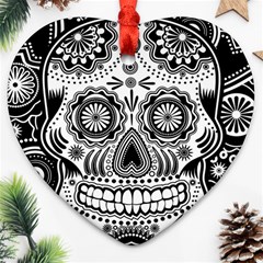 Sugar Skull Heart Ornament by Ancello