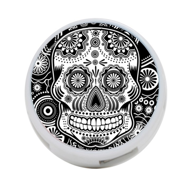 Sugar Skull 4-Port USB Hub (Two Sides)