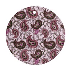 Paisley In Pink Round Ornament by StuffOrSomething