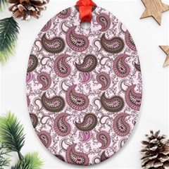 Paisley In Pink Oval Ornament by StuffOrSomething