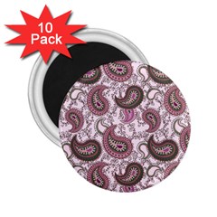 Paisley In Pink 2 25  Button Magnet (10 Pack) by StuffOrSomething