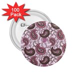 Paisley in Pink 2.25  Button (100 pack) Front