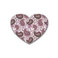 Paisley In Pink Drink Coasters (heart)