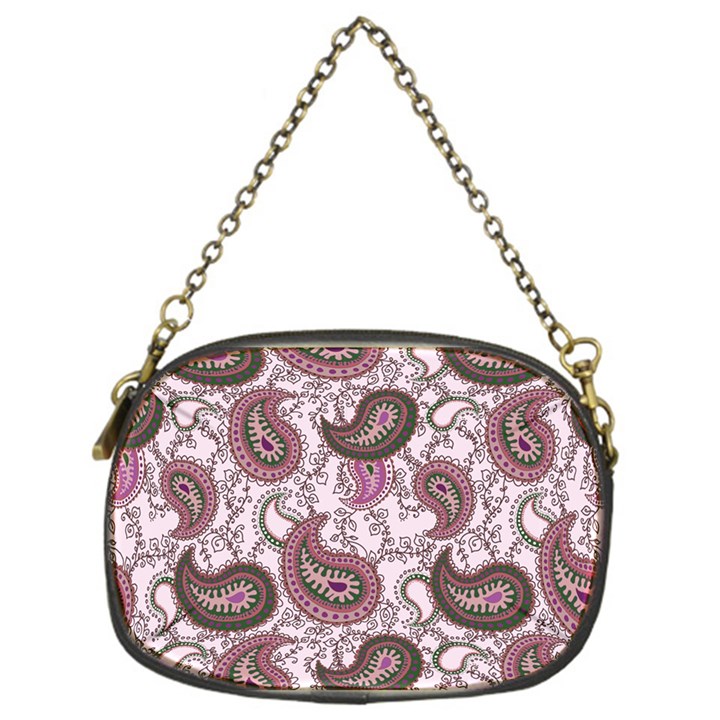 Paisley in Pink Chain Purse (One Side)