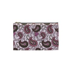 Paisley In Pink Cosmetic Bag (small) by StuffOrSomething