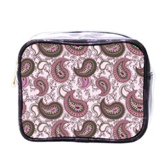 Paisley In Pink Mini Travel Toiletry Bag (one Side)