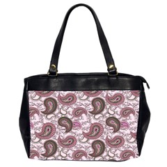 Paisley In Pink Oversize Office Handbag (two Sides)