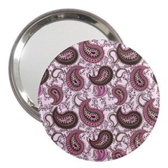 Paisley In Pink 3  Handbag Mirror by StuffOrSomething