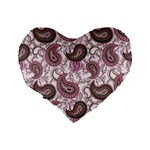 Paisley in Pink 16  Premium Heart Shape Cushion  Back