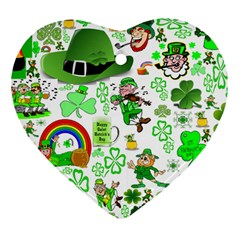 St Patrick s Day Collage Heart Ornament