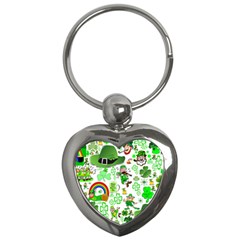 St Patrick s Day Collage Key Chain (heart) by StuffOrSomething