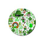 St Patrick s Day Collage Drink Coaster (Round) Front