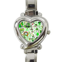 St Patrick s Day Collage Heart Italian Charm Watch  by StuffOrSomething