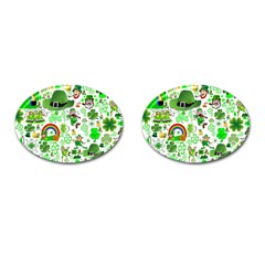 St Patrick s Day Collage Cufflinks (oval) by StuffOrSomething