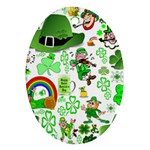 St Patrick s Day Collage Oval Ornament (Two Sides) Front