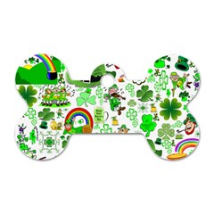 St Patrick s Day Collage Dog Tag Bone (two Sided)