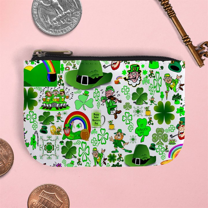 St Patrick s Day Collage Coin Change Purse