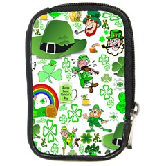 St Patrick s Day Collage Compact Camera Leather Case by StuffOrSomething