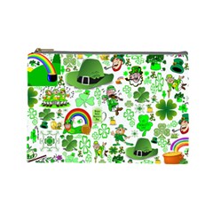 St Patrick s Day Collage Cosmetic Bag (large) by StuffOrSomething