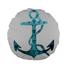 Chevron Anchor 15  Premium Round Cushion 