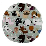 Dog Pattern 18  Premium Round Cushion  Front