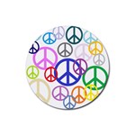 Peace Sign Collage Png Drink Coasters 4 Pack (Round) Front