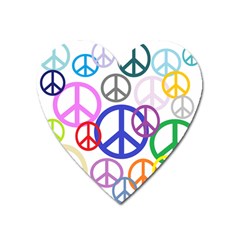 Peace Sign Collage Png Magnet (heart) by StuffOrSomething